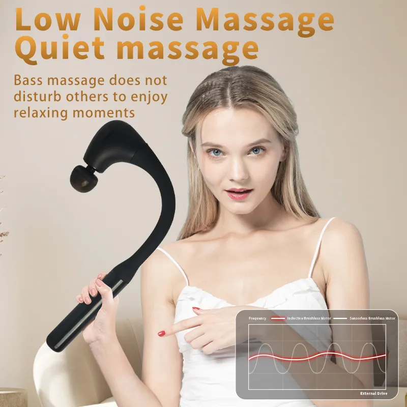 Trending Producten 2024 Diepe Massagetherapie Handheld Massagepistool Voor Volledige Lichaamsspier Ontspanning Usb-Lading