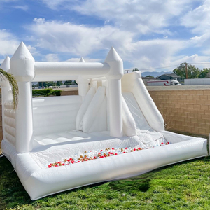 Đám Cưới Lâu Đài <span class=keywords><strong>Bouncy</strong></span> Combo Kid Dành Cho Người Lớn Nhảy Lâu Đài Inflatable Trắng Nhà Bị Trả Lại Với Bóng Pit Trượt Đồng Bằng Lâu Đài Cho Đảng - Product Image 2
