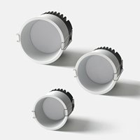 Downlight LED encastré moderne en aluminium avec ouverture de 95 mm, puissance de 12 W, doté d'une technologie anti-éblouissement pour la protection des yeux