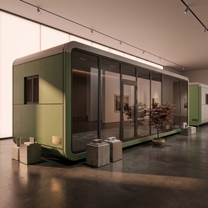 Cabaña Prefabricada Independiente Tipo Apple, <span class=keywords><strong>Chalet</strong></span> Móvil con Cocina y Baño Completos, Habitación Cápsula Tipo Apple para Estancias Vacacionales - Product Image 1