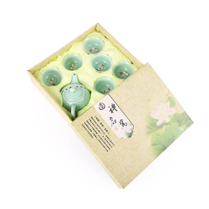 <strong>Chinese</strong> Traditional Fish Design Porcelain Green Eco-Friendly <strong>Tea</strong> <strong>Set</strong> - Product Image 6