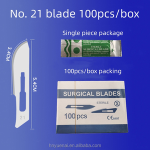 Cuchillas de bisturí quirúrgico estéril para uso hospitalario, cuchillas quirúrgicas desechables médicas de acero inoxidable/acero al carbono, suministros médicos - Product Image 4