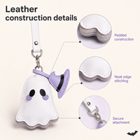 Colgante de cuero personalizado para Halloween con diseño de peluche, tamaño y patrón personalizables para compradores de marcas de etiqueta privada