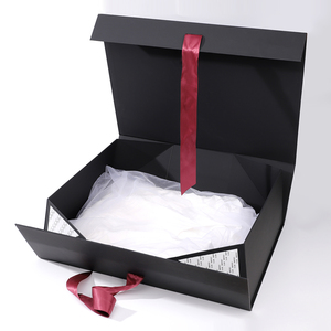 Free design custom gift box premium luxury black cardboard boxes foldable box