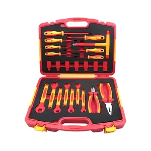 Electricians Screwdriver Industrial Tool kits 1000V 25 Piece VDE Insulated Tool Set with Soft-grip Handles