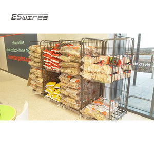 भंडारण गोदाम जस्ती धातु तार जाल वेल्डेड भारी शुल्क फोल्डेबल रसद रोलिंग पिंजरे - Product Image 6