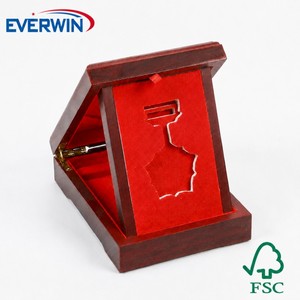 Boîte de présentation de médailles de luxe personnalisée EVERWIN, boîtes à souvenirs en MDF de qualité supérieure, boîte d'emballage pour badges et pièces de monnaie, impression laser du logo - Product Image 1