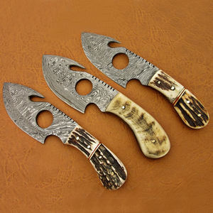 Cuchillo de Caza de Acero de Damasco Forjado a Mano con Mango de Madera, Cuchillo de Caza de Acero de Damasco Hecho a Mano de Primera Calidad - Product Image 4