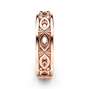 Anello di Lusso Traforato per Donne e Uomini, Fascia Aperta Decorativa, Accessorio Gioiello per Outfit da Festa - Product Image 4
