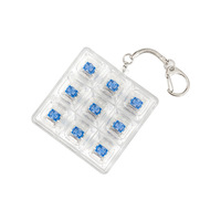 En gros, Jouets à presser mignons en plastique haute transparence à 9 touches, avec bouton de décompression, clavier mécanique, porte-clés et pendentif