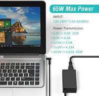 65W 19.5V 3.33A 4.5*3.0mm untuk Pengisi Daya Laptop OTP QC3.0 Pengisian Cepat Kabel Retractable untuk Seri Pavilion/X360/Envy