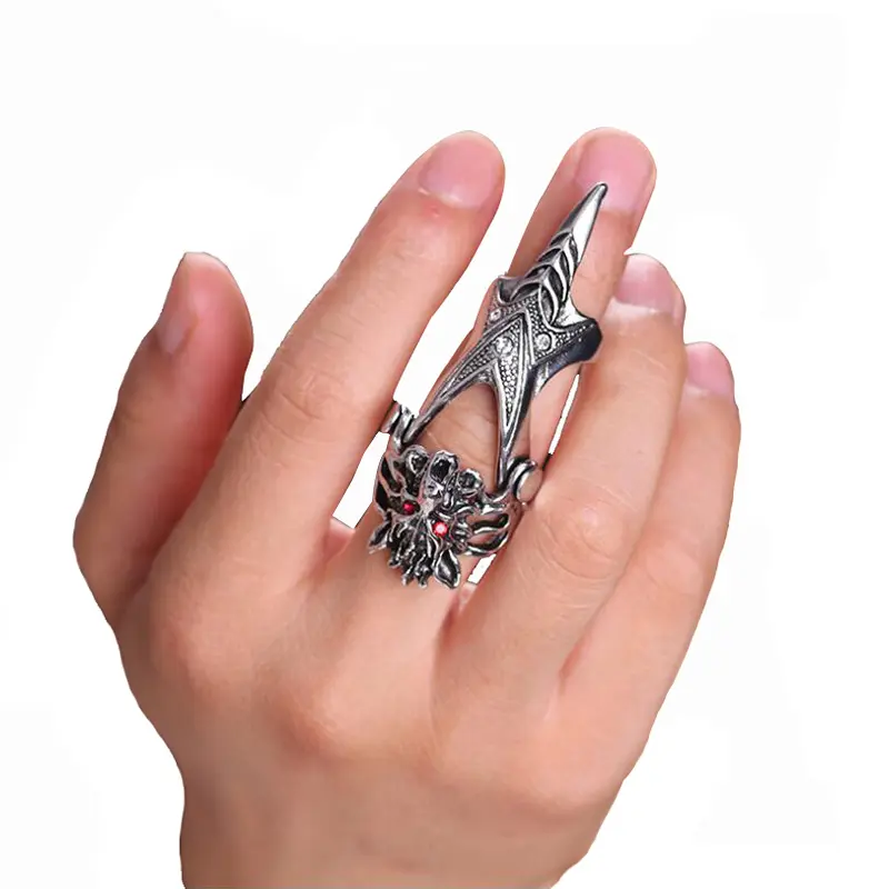 Vintage halloween alloy Rings for man Creative bendable dragon ring for women hip hop Men's party Cool Ring