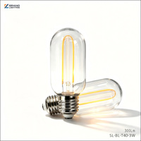 Ampoule LED à filament E26 E27 T40 3W, éclairage décoratif, AC100/230V, sans scintillement, ampoule en plastique, guirlande lumineuse intérieure/extérieure