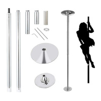 Poteau de danse autoportant pour la maison, capacité maximale 440 LBS pôle de danse en acier inoxydable, barre de strip-teaseuse d'exercice de fitness portable