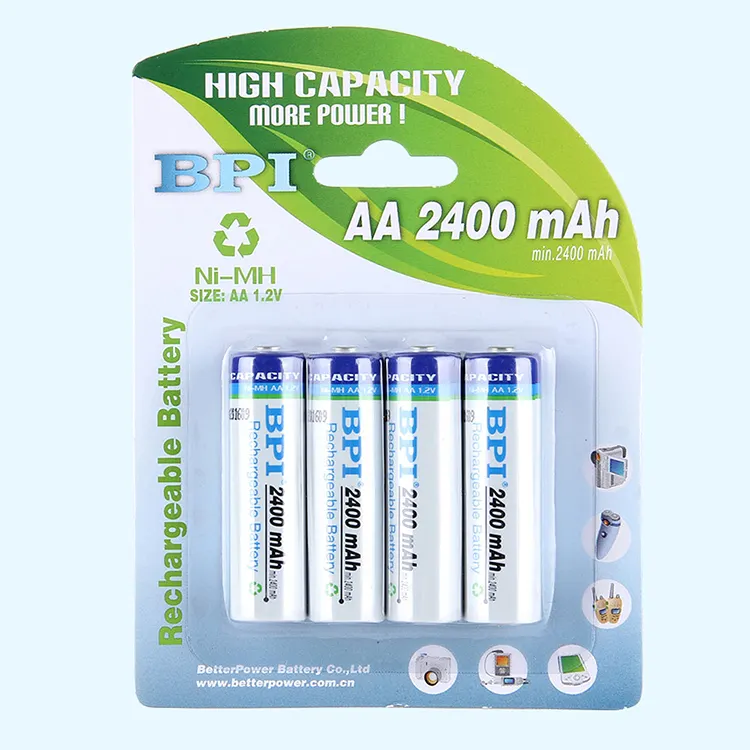 BPI AA 1.2V 2400mAh Ni-Mh Battery Rechargeable Batteries For Gamepad