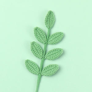 Feuille d'eucalyptus artificielle faite à la main et fleur en <span class=keywords><strong>crochet</strong></span> pour bricolage Bouquet <span class=keywords><strong>de</strong></span> Noël et <span class=keywords><strong>de</strong></span> remise des diplômes <span class=keywords><strong>Couronne</strong></span> tricotée tissée décorative - Product Image 1