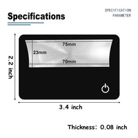 Custom Logo Acrylic Fresnel Lens Led Bookmark 3X Magnifier Glass Promotional Gift Bookmark Fresnel Lens Card for Reading