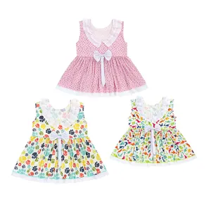 Fuyu Vente en gros Robe d'été décontractée sans manches à imprimé mignon pour enfants Robe tutu personnalisée pour bébé fille