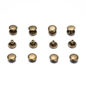 Rebites de Metal com Dupla Tampa, Fixadores Redondos para Cintos de Couro, Bolsas, Sapatos e Acessórios de Ferragem - Direto da Fábrica - Product Image 6
