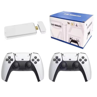 Manette de jeu sans fil double 2,4G, stick de jeu, console de jeu vidéo portable 4K, 20000 jeux, 64 Go, jeux rétro