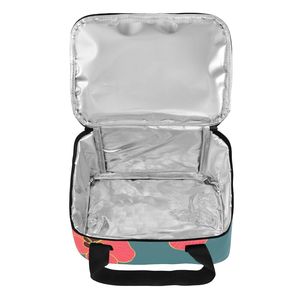Sac isotherme portable de grande taille à imprimé floral hawaïen Hau, 10 compartiments, pour pique-nique, activités de plein air et transport de repas - Product Image 5