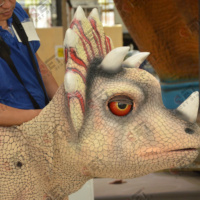 Costume de dinosaure Velociraptor animatronique simulé avec pattes cachées, taille adulte, résistant aux intempéries, pour usage public intérieur/extérieur
