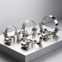 Collier de serrage américain à vis sans fin pour tuyaux, épaisseur de bande 0,6 mm 0,7 mm, fixation industrielle pour tuyaux, clip de fixation à boulon