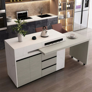 <span class=keywords><strong>Îlot</strong></span> de <span class=keywords><strong>cuisine</strong></span> <span class=keywords><strong>avec</strong></span> armoire de <span class=keywords><strong>rangement</strong></span> coulissante, meuble pratique, unité centrale - Product Image 5