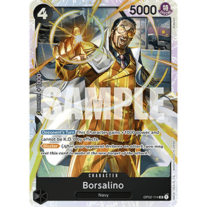 One Piece the Card Game Borsalino OP02-114 SR Edizione Giapponese Realizzato in Materiale Cartaceo Resistente - Product Image 1