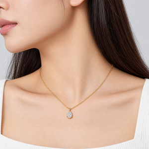 Collar con Colgante Minimalista de Acero Inoxidable, Chapado en Oro de 14K al Vacío, 400 mm + 60 mm, 4.1 g - Product Image 5