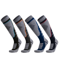 Haute Qualité Respirant Personnalisé Hiver Chaud Sports Épaissie Serviette Confortable Compression Ski Chaussettes D'hiver Genou Chaussettes