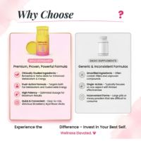 Boisson instantanée en poudre pour adultes à base de berbérine et de yerba maté, saveur fraise et açaï, pour le soutien immunitaire et la santé digestive, boîte de 60g