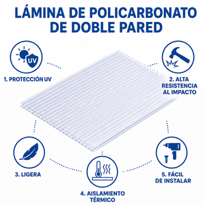 Placa de <span class=keywords><strong>Policarbonato</strong></span> Celular de Doble Pared Transparente de 8mm y 10mm para <span class=keywords><strong>Claraboya</strong></span> - Product Image 5