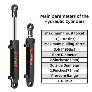 Cilindro Hidráulico de Doble Acción de Largo Alcance HSG de 5T y 16Mpa, Cromado Duro, para Excavadora, Camión Volquete, Grúa - Product Image 2