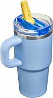 Gobelet isotherme personnalisé en acier inoxydable de 20 oz avec poignée pour l'extérieur, gobelet à café ou à eau imprimé avec logo