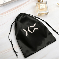 Sac de rangement en satin avec cordon de serrage personnalisé, pochette en satin uni avec cordon de serrage pour chaussures, vêtements, emballage cadeau