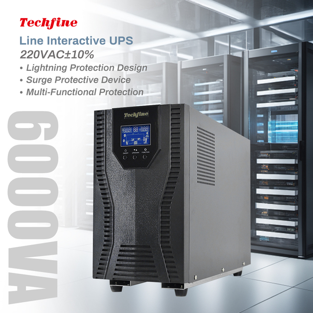 For 6000VA 4800W Line Interactive Single Phase Pure Sine Wave UPS with Lightning Protection for Computer Use