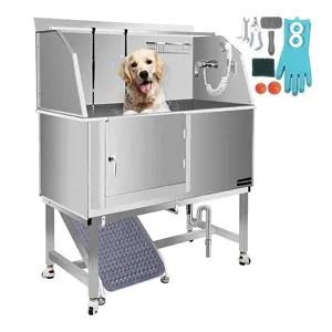 Stainless Steel Medical Pet Bathing Equipment Portable Pet Dog Grooming Washing Bathtub Sinks Cleaning Water Tanks For Dogs