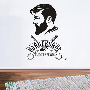 Adesivo <span class=keywords><strong>da</strong></span> barbiere 3d in vinile autoadesivo per la decorazione della parete del negozio - Product Image 4