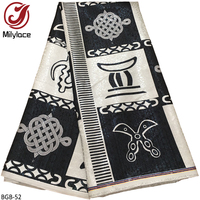 Tissu Brocart De Luxe Africain Imprimé Wax Imprimé Numérique Brocart Ankara Jacquard pour Robe