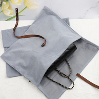 Sac d'enveloppe d'emballage de chaussette de vêtements en velours côtelé imprimé de logo personnalisé Sac d'enveloppe souple d'emballage de sac à main de chapeau Sac à poussière en velours côtelé