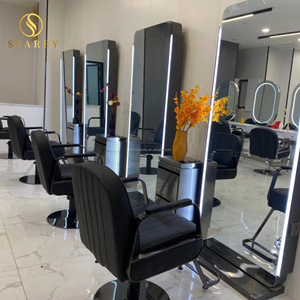 Miroirs de Salon de beauté, meubles de Salon de coiffure, miroir de Salon à Led avec lampes, Station de coiffure, miroir de maquillage - Product Image 3