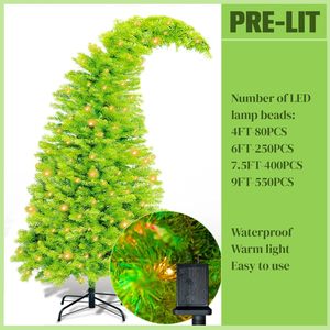 <span class=keywords><strong>Sapin</strong></span> de Noël pliable, <span class=keywords><strong>Sapin</strong></span> de Noël fantaisie pré-éclairé, Ornement de <span class=keywords><strong>sapin</strong></span> de Noël artificiel vert citron avec sommet pliable - Product Image 2