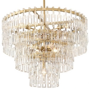 Lampadario Moderno in Cristallo da 49 Pollici, Lampada <span class=keywords><strong>a</strong></span> Sospensione Rotonda in Ottone <span class=keywords><strong>LED</strong></span> <span class=keywords><strong>per</strong></span> <span class=keywords><strong>Soggiorno</strong></span> e Sala da Pranzo - Product Image 3