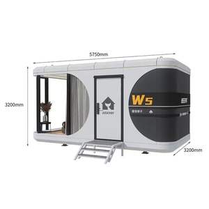 YINGYUI, casa de cápsula espacial de alta calidad, inodoro, cabina de manzana, restaurante, Panel sándwich prefabricado, Hotel/centro comercial/escuela - Product Image 6