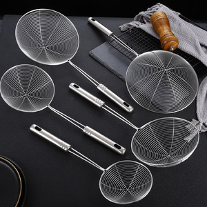 Ustensiles de cuisine en acier inoxydable non magnétique, passoires pour fondue, passoires à nouilles, cuillères à frire, vente en gros - Product Image 2