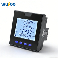 Compteur d'énergie multifonction programmable triphasé avec écran LCD RS485 Modbus pour armoire de distribution