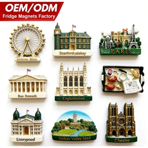 Imán de Refrigerador Promocional de Recuerdo Turístico de Ciudad, Personalizado al por Mayor, de Poliresina Impermeable con Impresión Digital - Product Image 1
