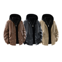 Veste en cuir PU rétro américaine pour homme - Légère, coupe ample, tendance, décontractée, pour le printemps et l'automne