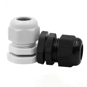 M/MG Series Waterproof electrical cable size and cable gland size m20x1.5 Black White Grey Nylon flat cable glands